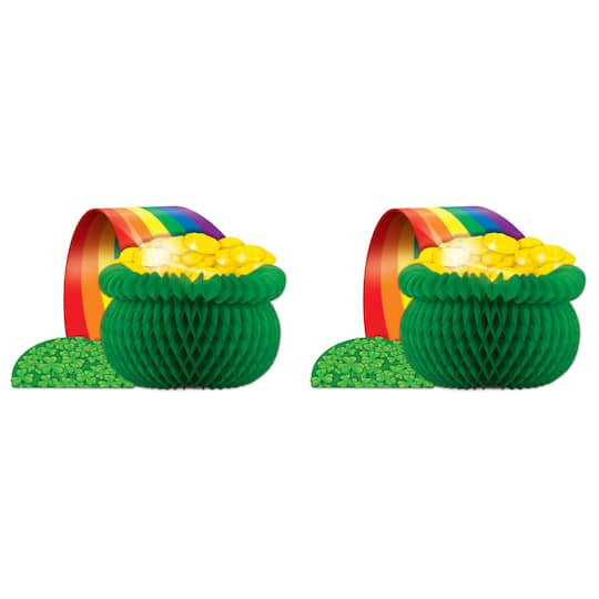 Beistle 7.5" x 11" Green Pot O' Gold Centerpieces, 2ct.